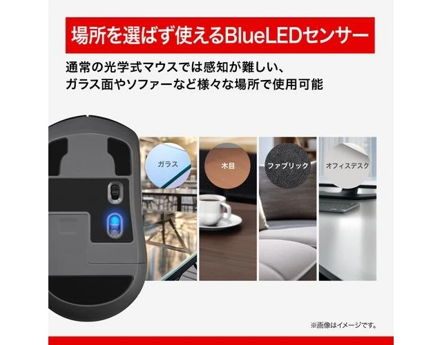 Alt view image 7 of 7 - Japan BUFFALO BSMBB700WH White Bluetooth Wireless 2.4GHz Mouse with High-Speed S