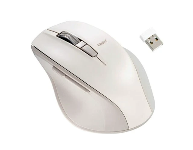 Alt view image 2 of 4 - Japan Nakabayashi MUS-RKF164GY Greige High-Speed Scroll Wireless Mouse