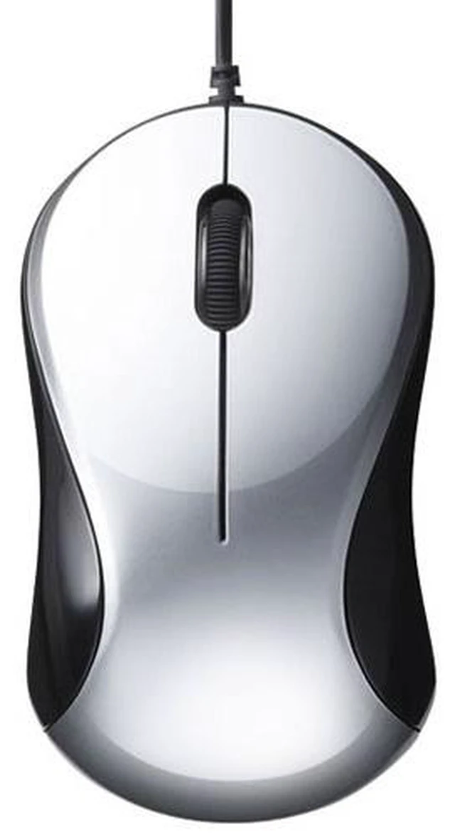 Main image of Japan BUFFALO BSMBU100SV Silver USB BlueLED Mouse 3-Button