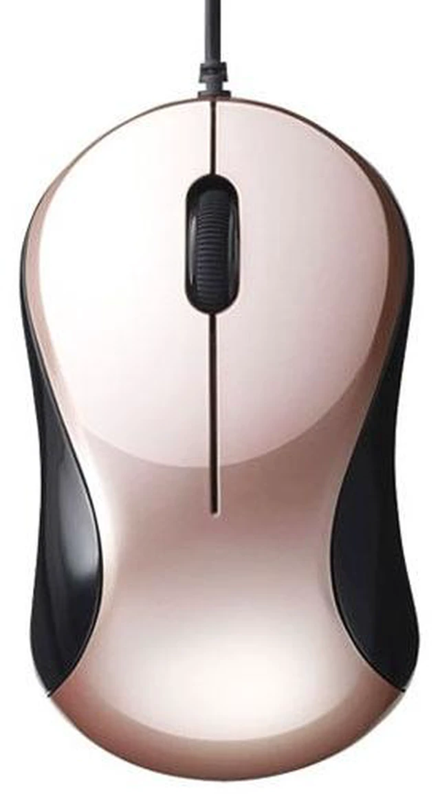 Main image of Japan BUFFALO BSMBU100BP Beige Pink USB BlueLED Mouse 3 Buttons