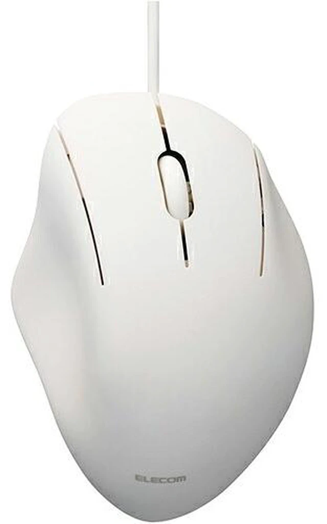 Main image of Japan ELECOM M-SH10UBSKWH White Wired 3-Button Mouse M Size