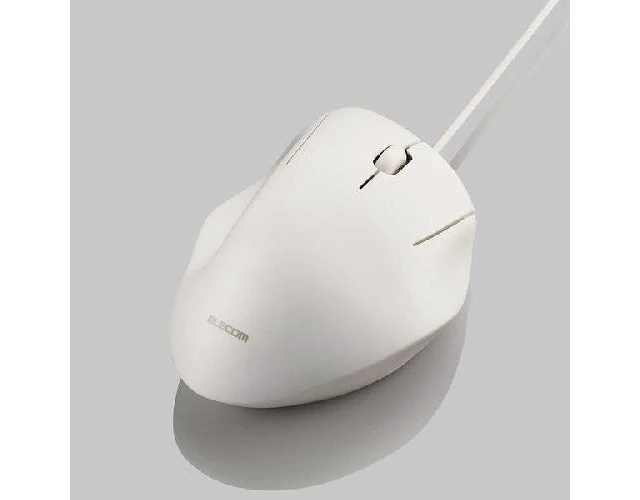 Alt view image 2 of 5 - Japan ELECOM M-SH10UBSKWH White Wired 3-Button Mouse M Size