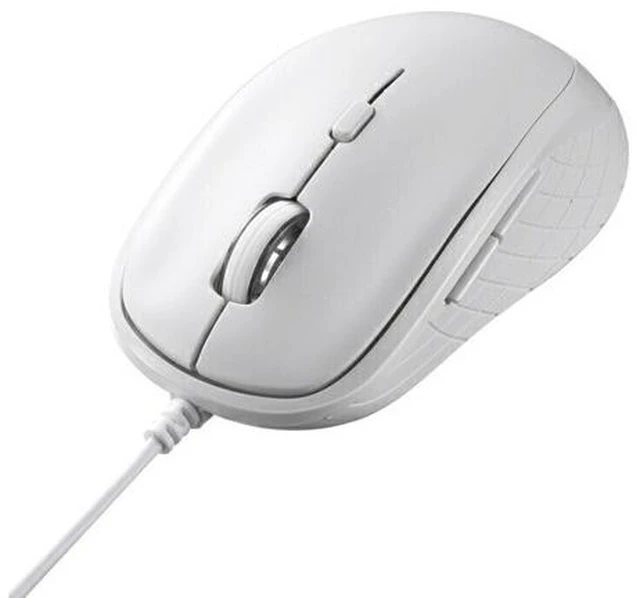 Main image of Japan Buffalo BSMBU310WH White BlueLED Wired Mouse 5-Button