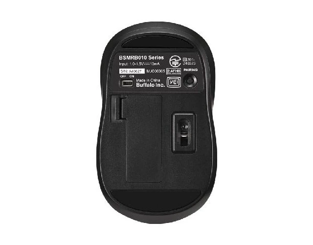 Alt view image 5 of 5 - Japan BUFFALO BSMRB010BK Black Bluetooth 5.0 IR LED Optical Mouse 3 Buttons