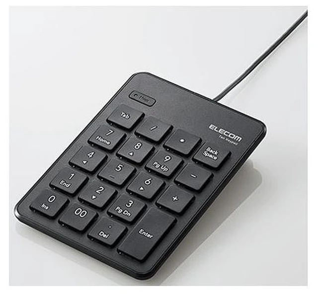 Main image of Japan ELECOM Wired Slim Tenkeypad Black TK-TCP018BK