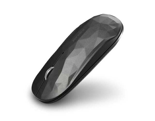 Alt view image 2 of 4 - Japan BUFFALO BSMBB330GBK Geometry/Black Bluetooth BlueLED Optical Mouse