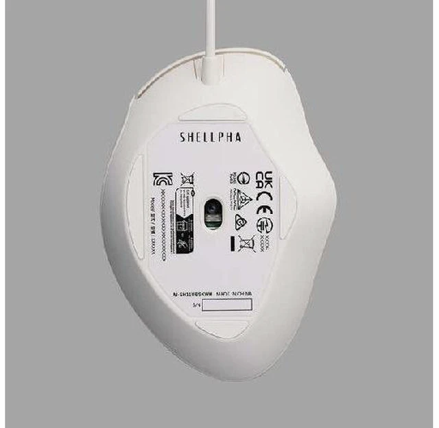 Alt view image 5 of 5 - Japan ELECOM M-SH11UBSKWH White Wired 3-Button Mouse S Size