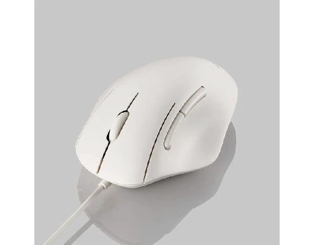 Alt view image 3 of 5 - Japan ELECOM Wired 5-Button Mouse M Size White