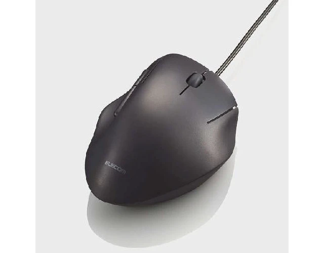 Alt view image 2 of 5 - Japan ELECOM M-SH20UBSKBK Wired 5-Button Mouse M Size