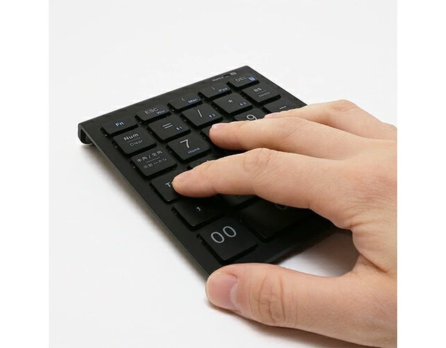 Alt view image 4 of 7 - Japan Miyoshi TENBT02-BK Black Bluetooth 5.0 Wireless Tenkeyless Keypad