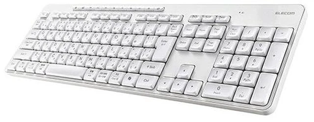 Main image of Japan ELECOM TK-QT11FDMWH White Wireless Keyboard Silent Tenkeypad