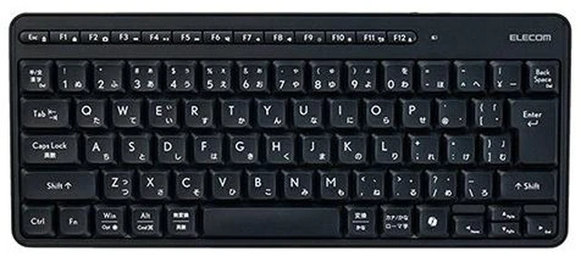 Main image of Japan ELECOM TK-QT11MDMBK Black Wireless Keyboard Silent Tenkeyless