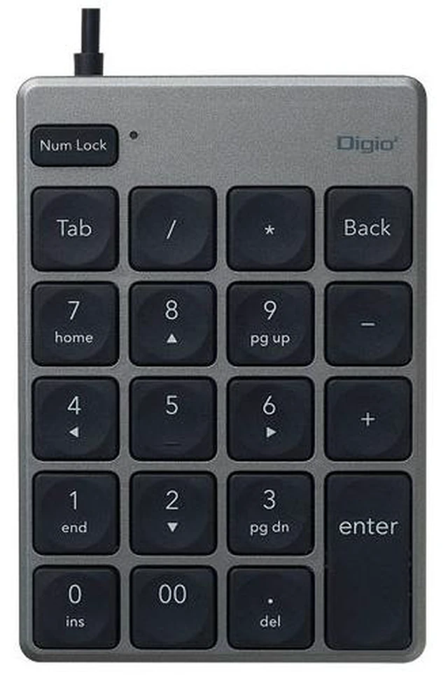 Main image of Japan Nakabayashi TNK-SU231GY Gray USB Wired Slim Numeric Keypad