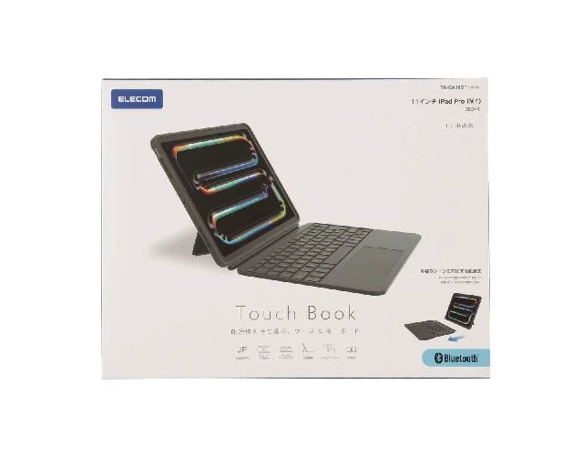 Alt view image 3 of 7 - Japan ELECOM TK-CA10BPBK Black 11" iPad Pro M4 Case-Integrated Keyboard