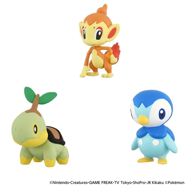 Alt view image 2 of 7 - Monster Collection Pokemon Departure Trio Sinnoh Region Figure Set of 3