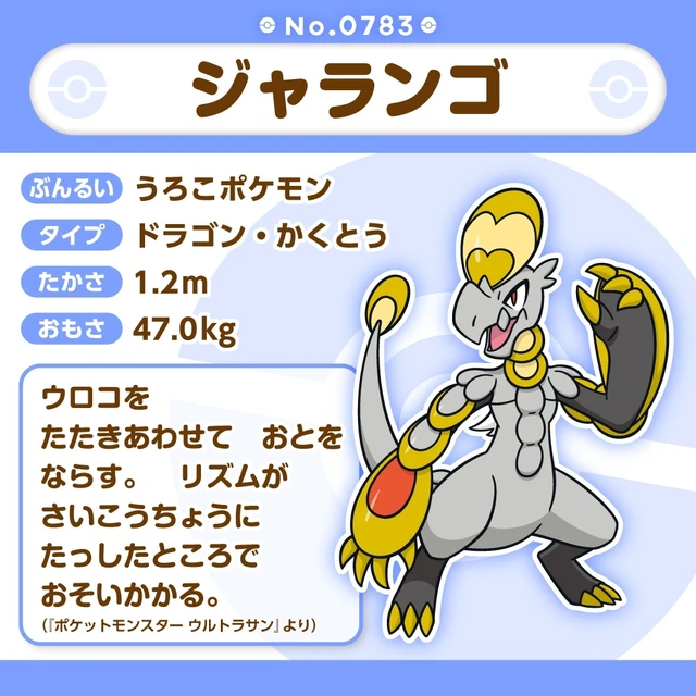 Alt view image 5 of 5 - Pokemon fit 783 Jangmo-o Plush US Import Fees Included