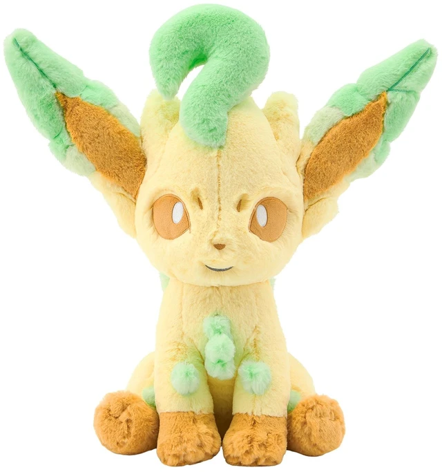 Main image of Pokemon Leafeon Plush Fluffy Hugging US Import Fees Included