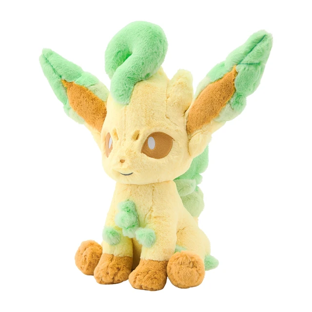 Alt view image 2 of 4 - Pokemon Leafeon Plush Fluffy Hugging US Import Fees Included