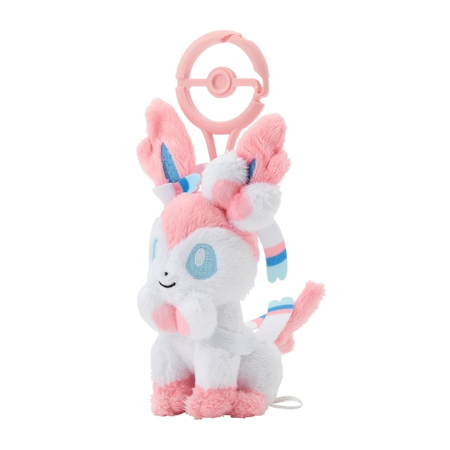 Alt view image 2 of 6 - Japan Pokemon Sylveon with Carabiner Plush Keychain US Import Fees Included