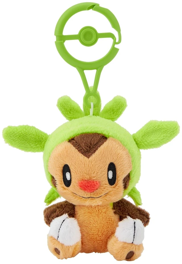 Main image of Japan Pokemon Chespin with Carabiner Plush Keychain US Import Fees Included