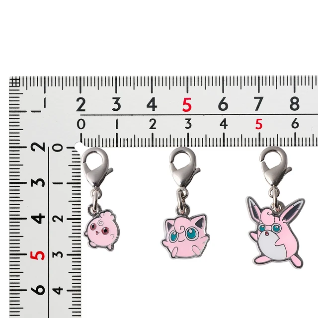Alt view image 2 of 2 - Japan Pokemon National Pokokedex Metal Charm Igglybuff, Jigglypuff, Wigglytuff