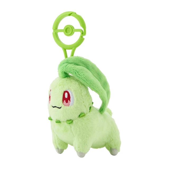 Alt view image 2 of 5 - Japan Pokemon Chikorita With Carabiner Plush US Import Fees Included