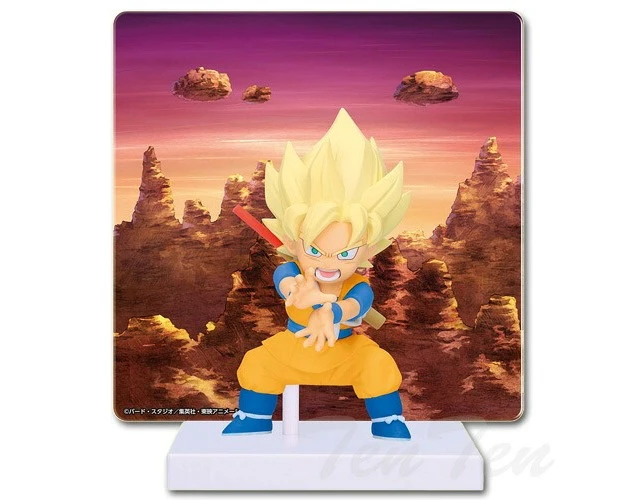 Alt view image 2 of 6 - Japan Banpresto Dragon Ball DAIMA Super Saiyan Goku (Mini) With Panel Figure
