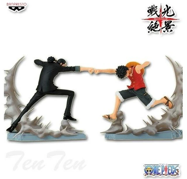 Main image of Japan Banpresto One Piece Luffy vs Lucci Senko Zekkei Figure Set of 2 Prize