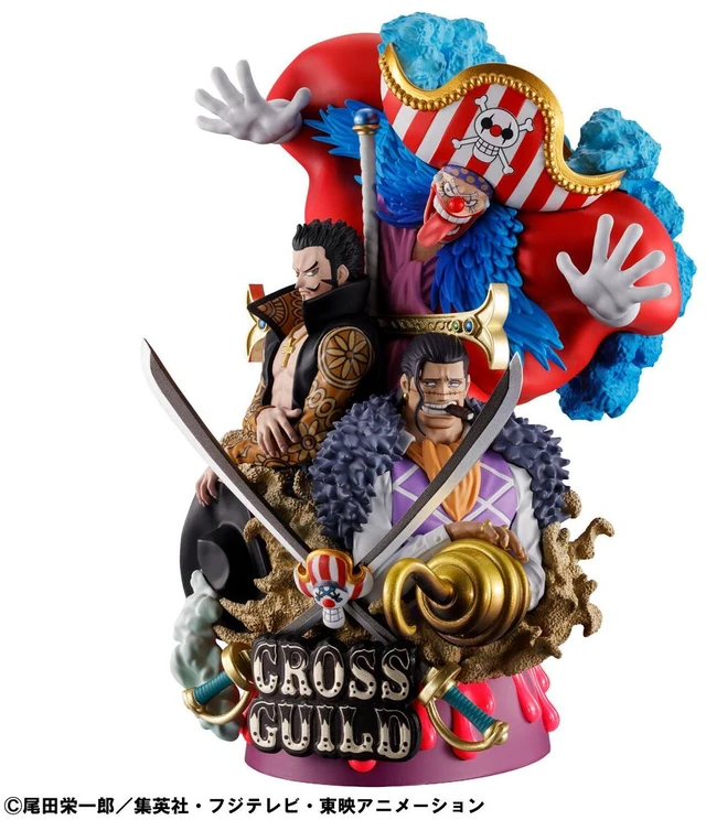 Alt view image 3 of 3 - Petit Rama DX ONE PIECE LOGBOX RE BIRTH 03 Buggy, Mihawk, Crocodile Figure