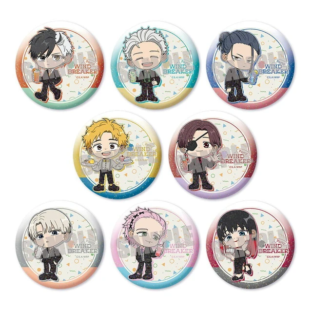 Alt view image 2 of 2 - WIND BREAKER PARTY ver. Can Badge Box of 8 Holographic US Import Fees Included