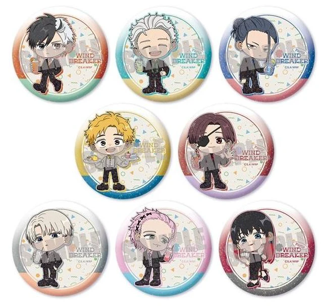 Main image of WIND BREAKER PARTY ver. Can Badge Box of 8 Holographic US Import Fees Included