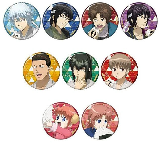 Main image of Movic Gintama Character Badge Collection Box of 9 US Import Fees Included
