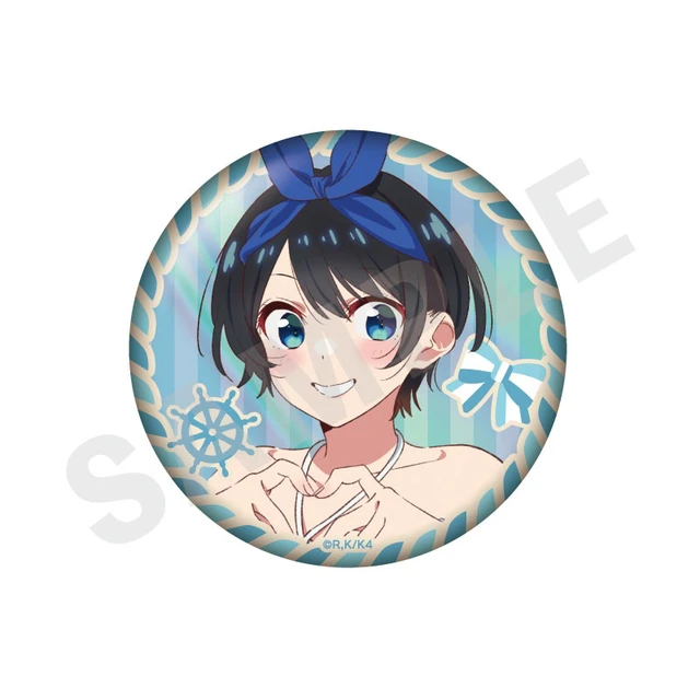 Alt view image 4 of 6 - Rent-A-Girlfriend Trading Aurora Redesign Can Badge Set of 10 US DUTY PAID