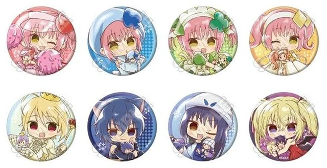 Main image of GRANUP Shugo Chara! Sketchu! Glitter Can Badge Box of 8 US DUTY PAID