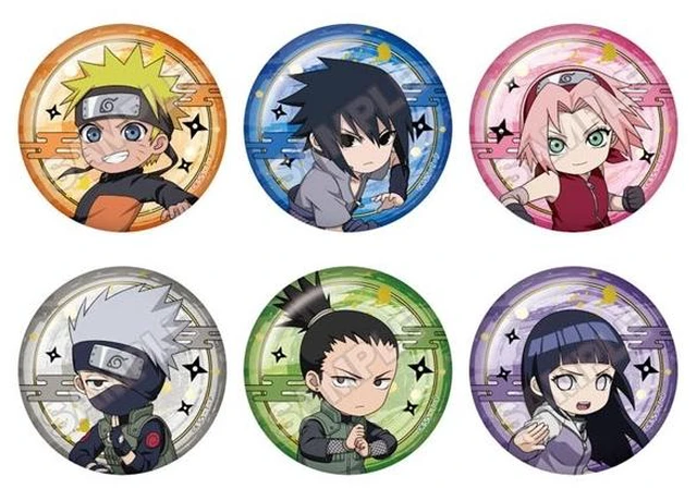 Main image of GRANUP NARUTO Shippuden Battle Vol. 1 Can Badge Box of 6 US Import Fees Included