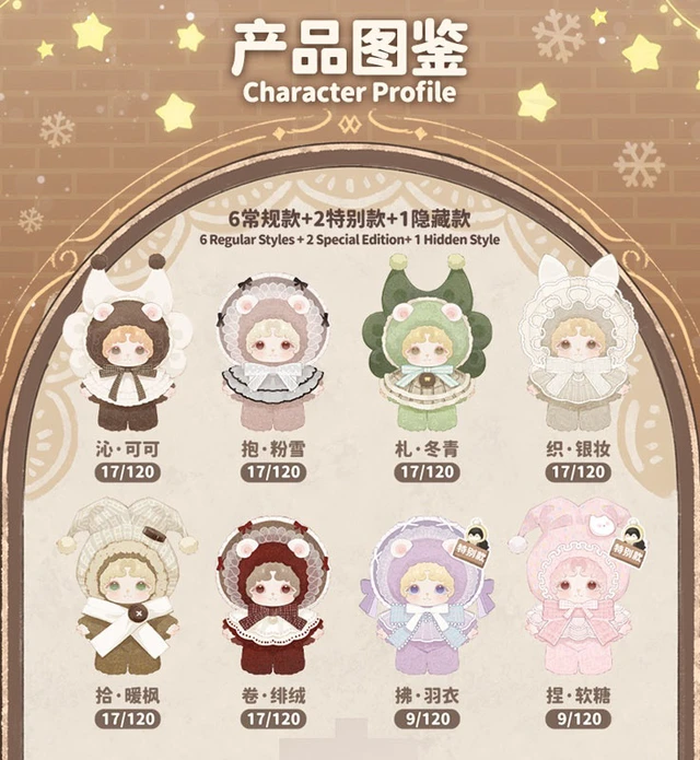 Alt view image 2 of 6 - MIJUAN Fluffy Sweet Dream Series Plush Box of 6 PINYUN US Import Fees Included