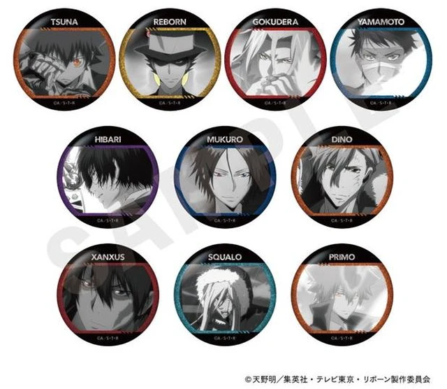 Main image of Hitman REBORN! Part Color Series Glitter Can Badge Box of 10 US DUTY PAID