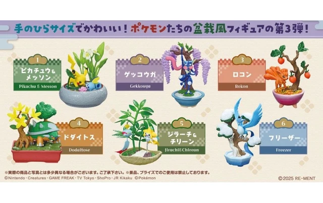 Alt view image 2 of 2 - Re-Ment Pokemon Pocket Bonsai 3 Changing Seasons Mini Figure Box of 6