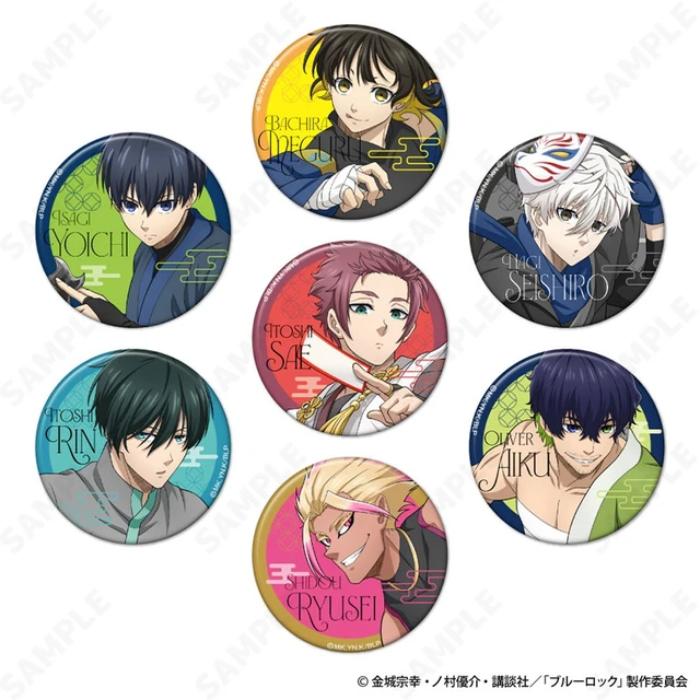Alt view image 2 of 3 - Di Techno Blue Lock Ninja Style Can Badge Box of 7 US Import Fees Included
