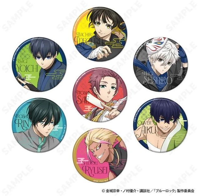 Main image of Di Techno Blue Lock Ninja Style Can Badge Box of 7 US Import Fees Included