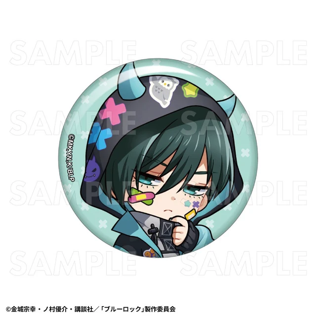 Alt view image 3 of 6 - Team Entertainment Blue Lock Deco Parka Chibi Character Ver. Can Badge Box of 12