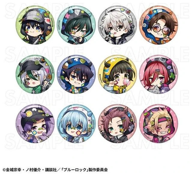 Main image of Team Entertainment Blue Lock Deco Parka Chibi Character Ver. Can Badge Box of 12