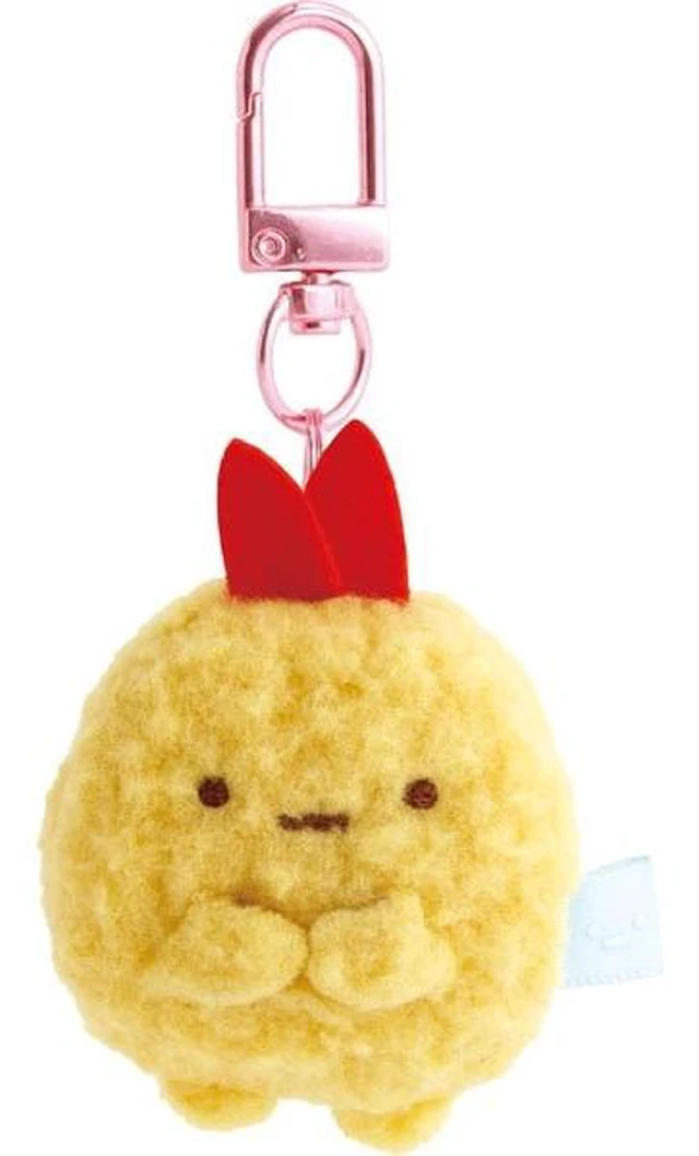 Main image of San-X Sumikko Gurashi AB50804 Fried Shrimp Tail Puchirinko Plush Keychain