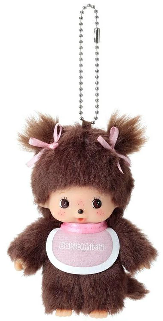 Main image of Japan Monchhichi Keychain Bebichhichi Girl Plush Toy Keychain