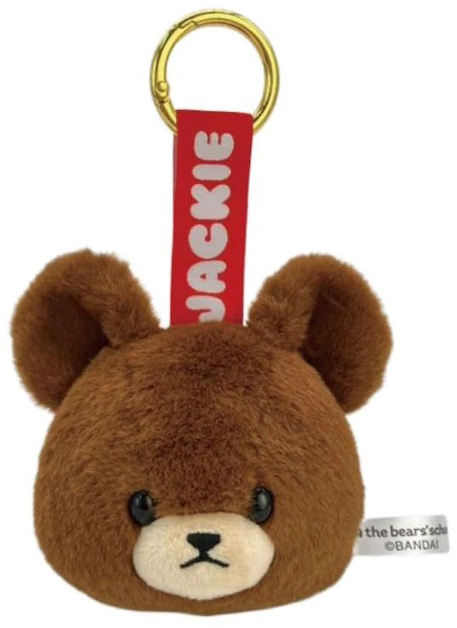 Main image of Bear's School Jackie Face Tag Plush Keychain Marker US Import Fees Included