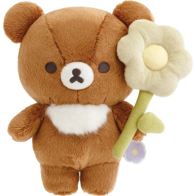 Main image of Rilakkuma Chairoikoguma Basic Flower Plush US Import Fees Included