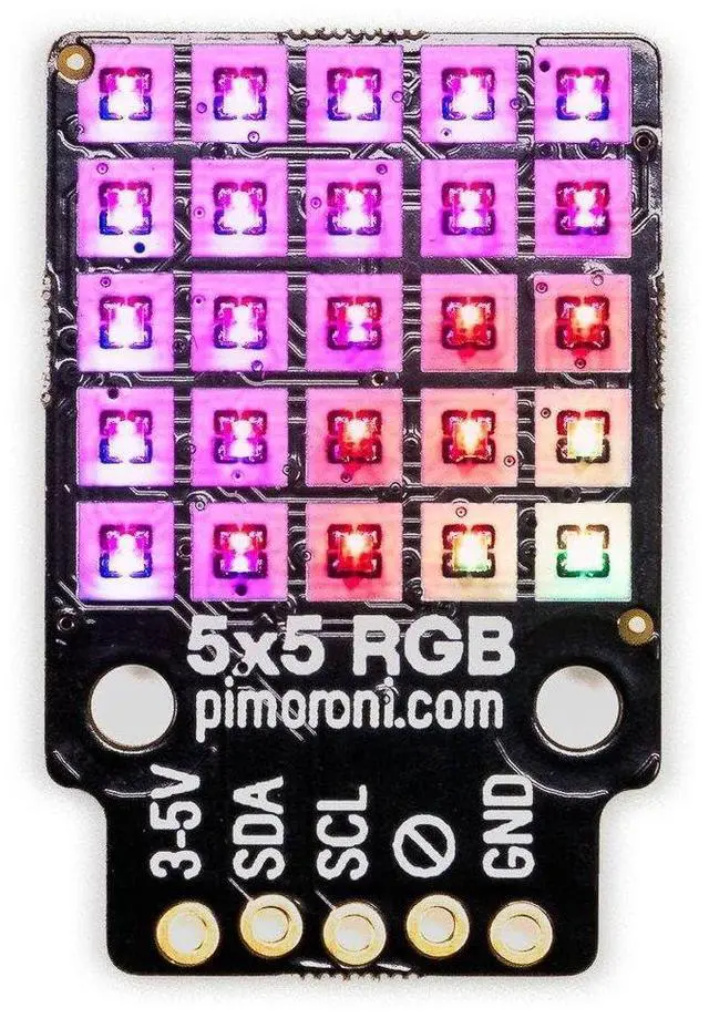 Alt view image 4 of 6 - Pimoroni PIM435 5x5 RGB Matrix Breakout