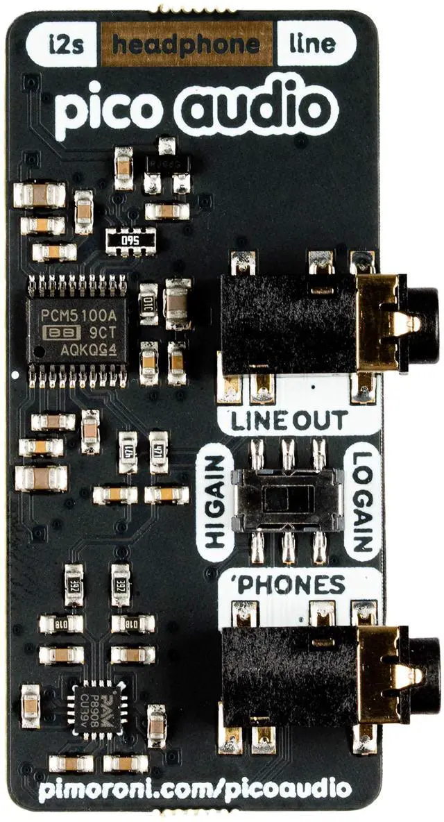 Alt view image 6 of 8 - Pimoroni PIM544 PICO Audio Pack LINE-Out and Headphone AMP