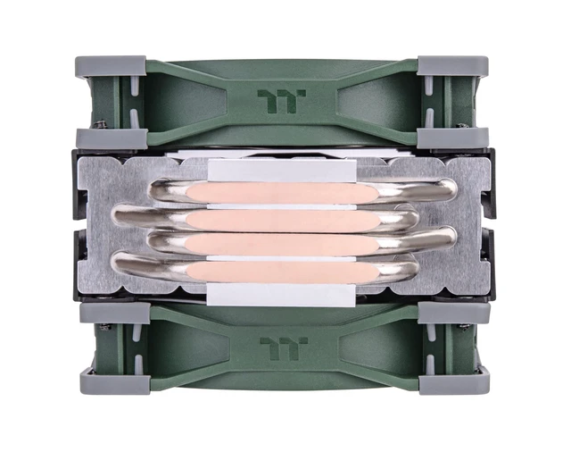 Alt view image 5 of 7 - Thermaltake TOUGHAIR 510 180W TDP CPU Cooler Racing Green, Intel/AMD Socket (LGA 1700/1200), Dual 120mm 2000RPM High Static Pressure PWM Fan with High Performance Copper Heat Pipes CL-P075-AL12RG-A