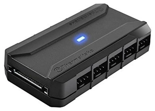 Main image of Thermaltake Commander FP SATA Powered 10 Port 4-Pin PWM Fan Hub AC-023-AN1NAN-A1, 3.2 x 1.7 x 0.7 inches